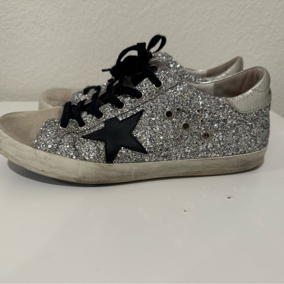 Golden Goose Shoes - Golden Goose Superstar Glitter Sneakers Sz 40